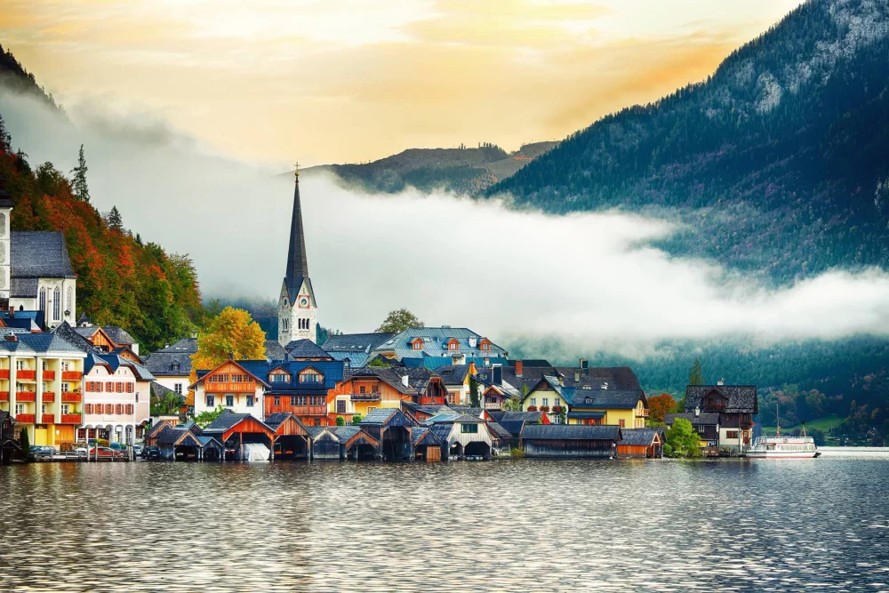 Slikoviti Hallstatt v Zgornji Avstriji