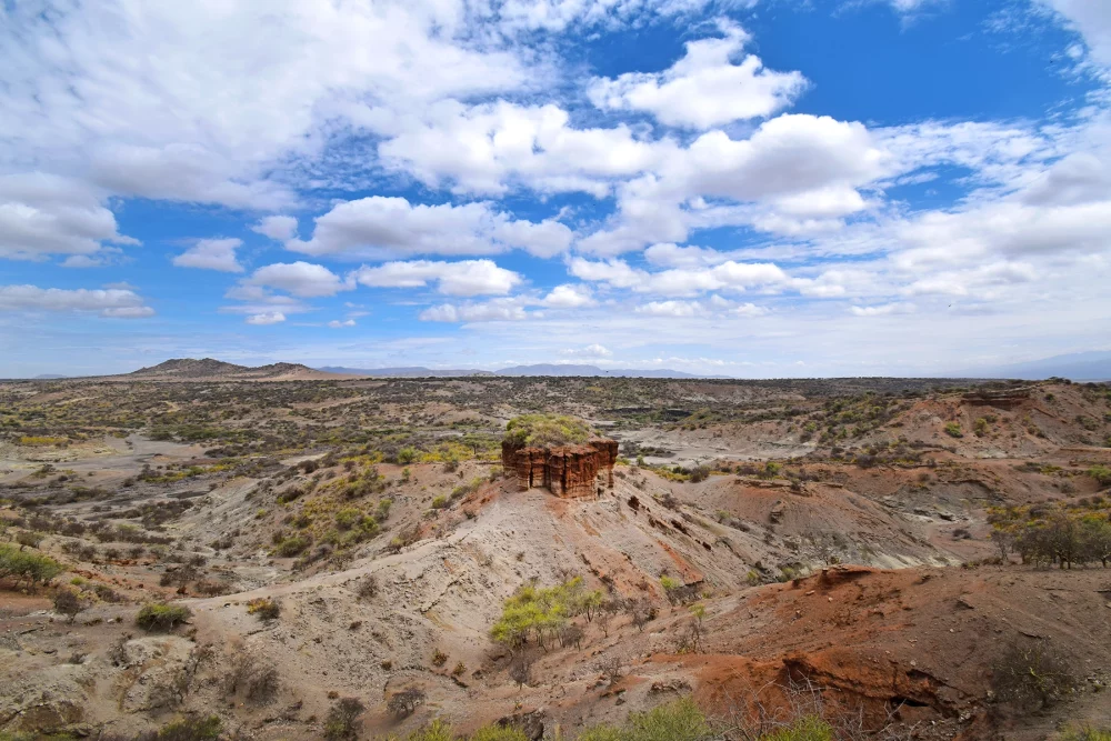 Pogled na sotesko Olduvai, izjemno pomembno paleoantropološko nahajališče