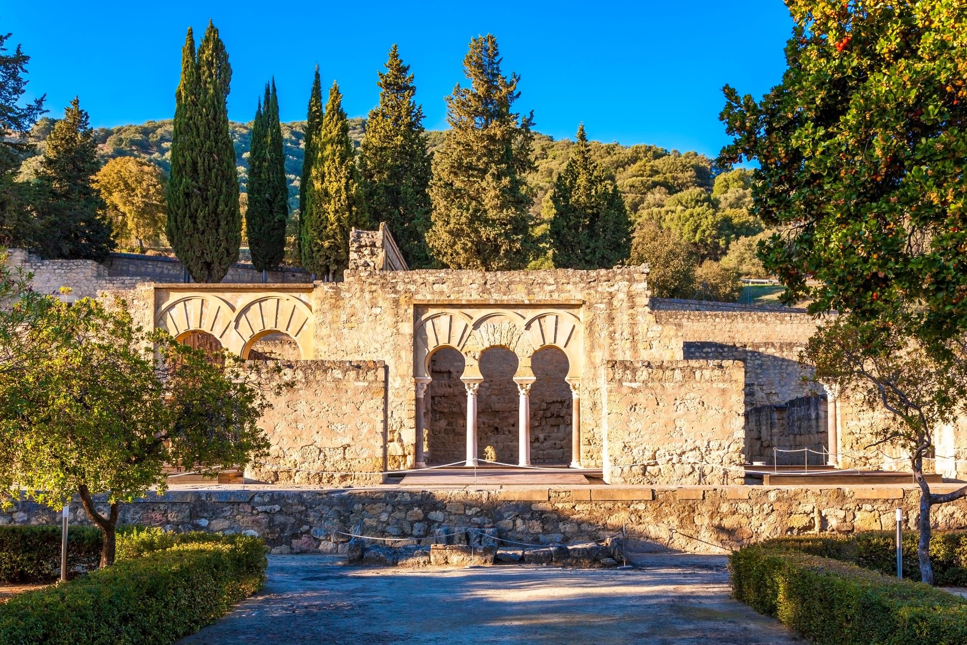Razvaline nekdanje mavrske palače v bližini Cordobe v Andaluziji v Španiji.