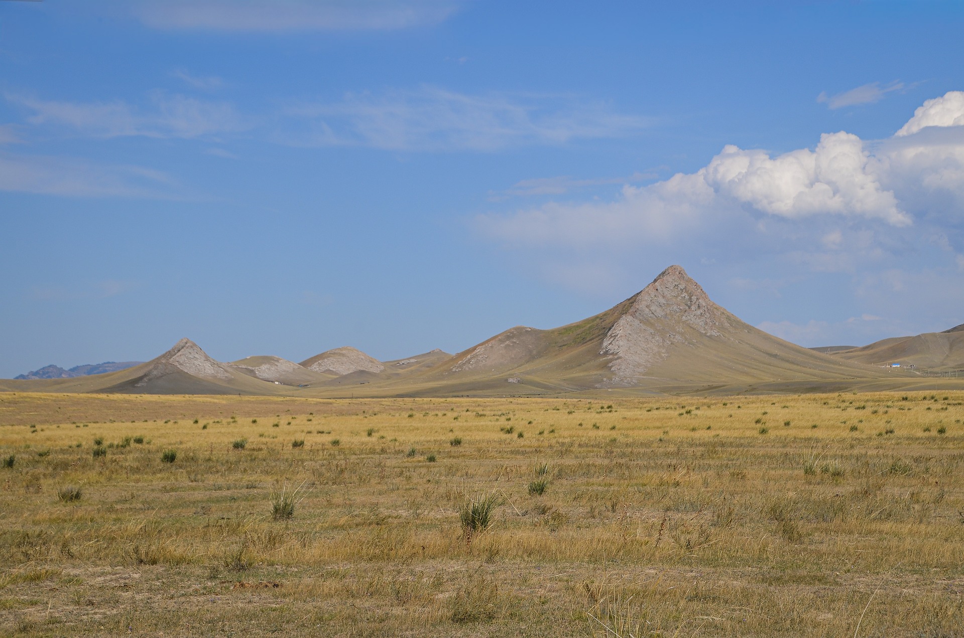Fotografija stepske pokrajine v Kazahstanu