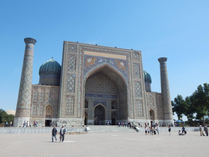 Medresa Šir-Dar v Samarkandu v Uzbekistanu.