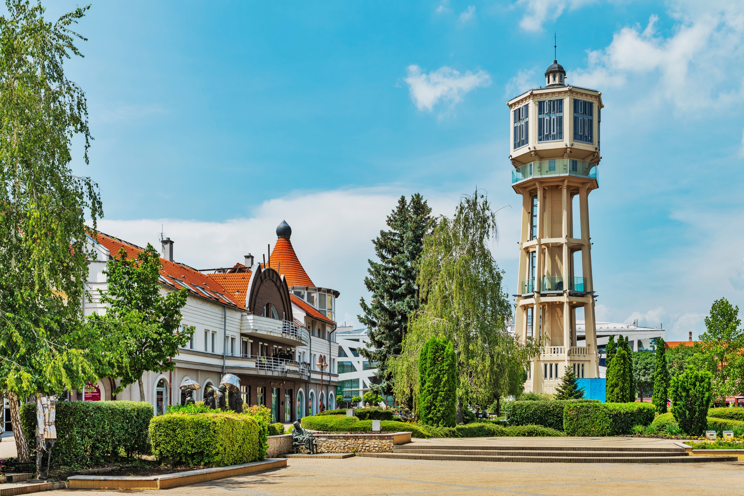 Razgledni stolp ob madžarskem Blatnem jezeru