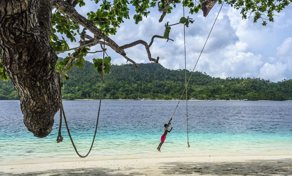 Rajski arhipelag Raja Ampat s tevilnimi plažami