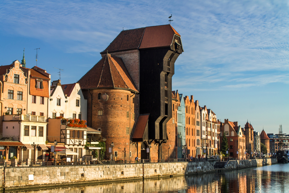 Staro pristanišče v poljskem mestu Gdansk