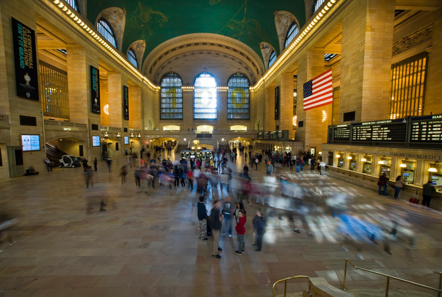 Osrednja čakalnica železniške postaje Grand Central Station v New Yorku.